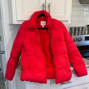 Old Navy Bright Red Puffer Jacket